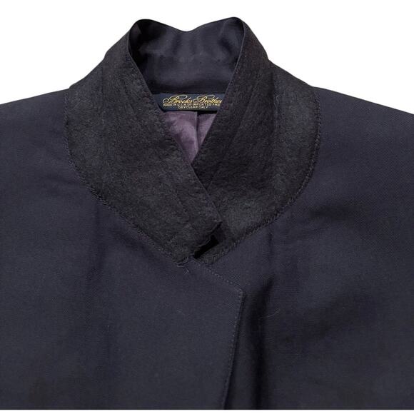 Vintage 90s Brooks Brothers Blazer Men's 42R Navy Blue Wool Sport Coat Jacket - Picture 9 of 12